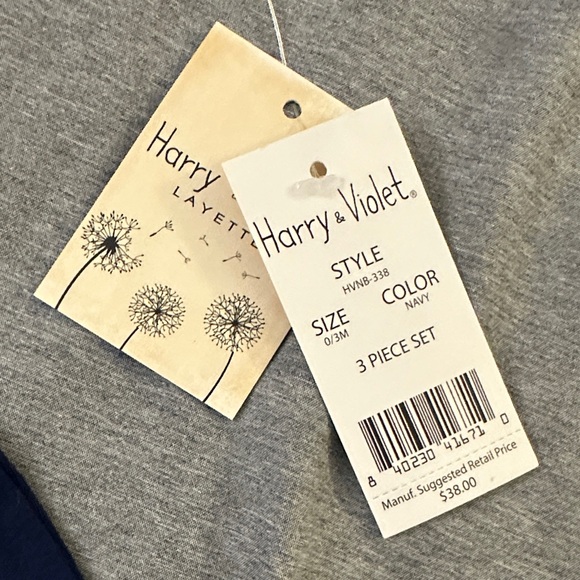 Kids Matching Set - White and Blue - Picture 3 of 3